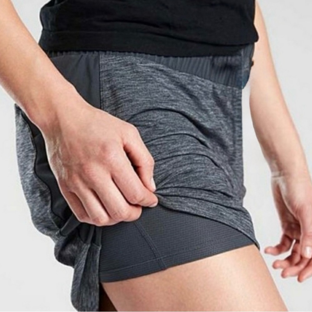 Athleta Charcoal Gray Heather Excursion Skort Siz… - image 5